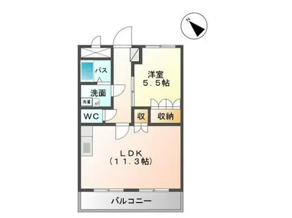 レジデンス21(1LDK/2階)の間取り写真