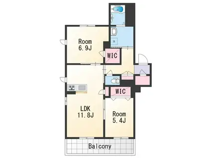 ベレオ小野町(2LDK/2階)の間取り写真
