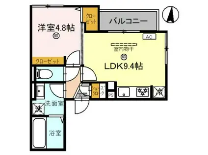 D-LUCE黒田-イースト(1LDK/3階)の間取り写真