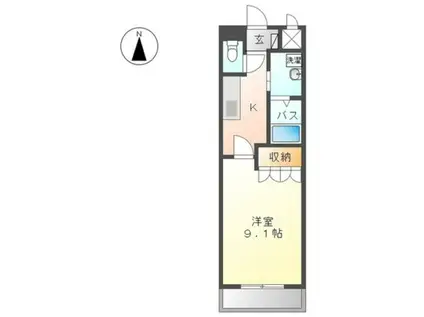 リッチ&フォース(1K/2階)の間取り写真