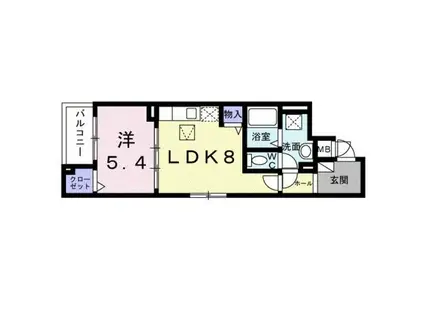 モンテリザイア紀和(1LDK/1階)の間取り写真
