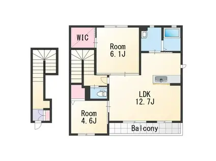 シャーメゾン縁(2LDK/2階)の間取り写真