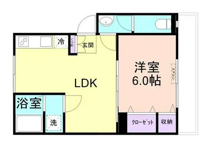 マンション有田(1LDK/3階)の間取り写真