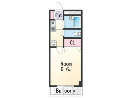 エクセルコート(1K/3階)の間取り写真