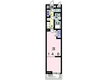 フォレスタ・和歌浦(1K/2階)の間取り写真