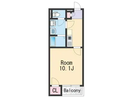 レオネクスト加納(1K/1階)の間取り写真