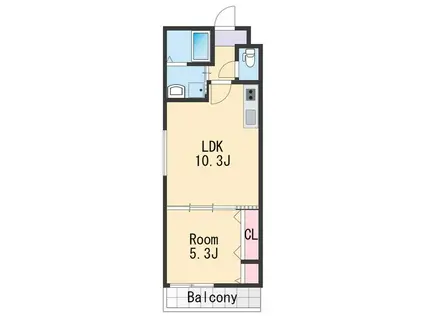 フジパレス黒田Ⅵ番館(1LDK/3階)の間取り写真