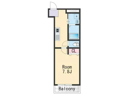 フジパレス和歌山駅東Ⅱ番館(1K/3階)の間取り写真