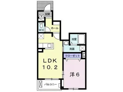 エスポワールREIWA(1LDK/1階)の間取り写真