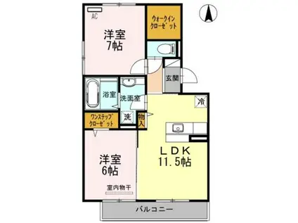 サン・アネックス(2LDK/2階)の間取り写真