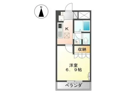 ベルヴェデーレ(1K/2階)の間取り写真