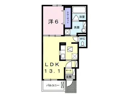 南海電鉄和歌山港線 和歌山港駅 徒歩39分 2階建 築8年(1LDK/1階)の間取り写真