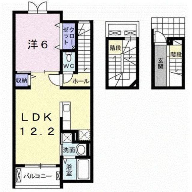 モデッサくすみーる(1LDK/3階)の間取り写真
