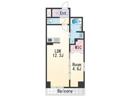 NEXTAGE吉田(1LDK/6階)の間取り写真