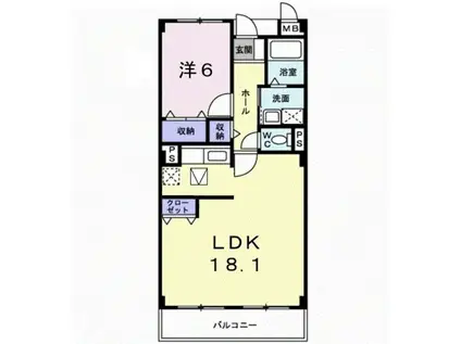 グランド・メール(2LDK/1階)の間取り写真