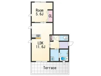 アヴェンヌ太田(1LDK/2階)の間取り写真