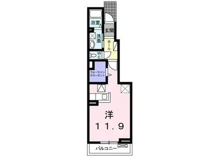 YTハドソン(ワンルーム/1階)の間取り写真