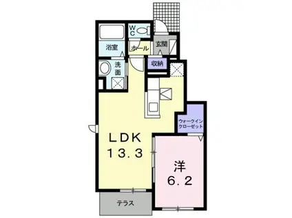 サンフェリーチェ(1LDK/1階)の間取り写真