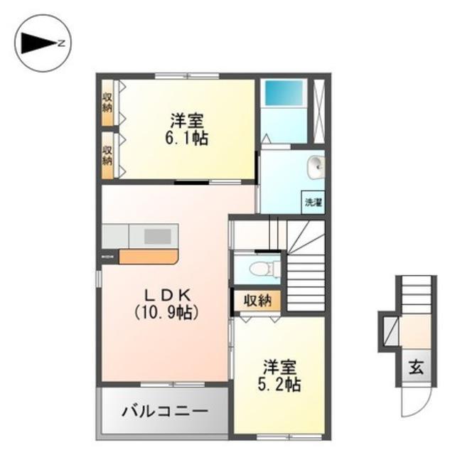 阪和線 紀伊駅 徒歩28分 2階建 築12年(2LDK/2階)の間取り写真
