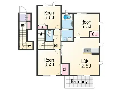 エルドラド寺内(3LDK/2階)の間取り写真