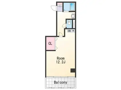 アミカビル(ワンルーム/4階)の間取り写真