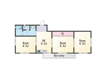 グランシエル秋月(3DK/1階)の間取り写真