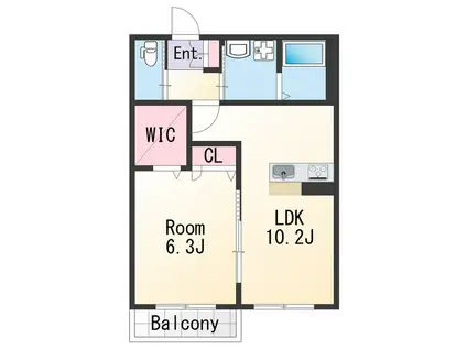 ルピナス(2LDK/2階)の間取り写真