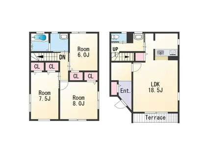 南海電鉄和歌山港線 和歌山港駅 徒歩34分 2階建 築11年(3LDK)の間取り写真