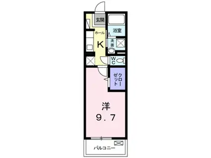 リンデンバウム Ⅰ(1K/3階)の間取り写真