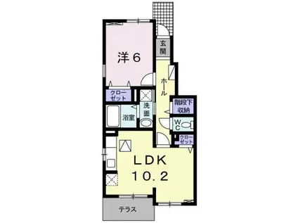 シャン・ノール ⅩⅡ(1LDK/1階)の間取り写真