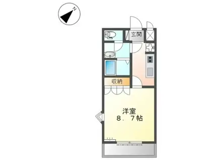 阪和線 紀伊駅 徒歩15分 2階建 築17年(1K/1階)の間取り写真