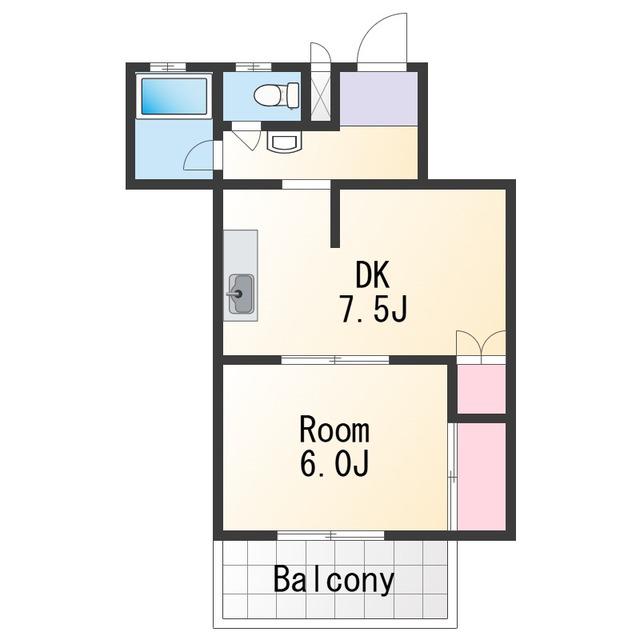 望洋マンション(2K/4階)の間取り写真