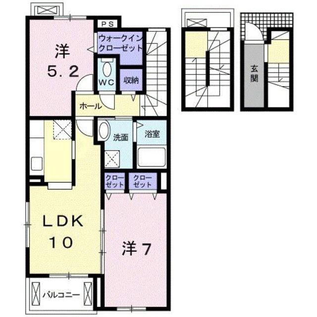 ハピネス ウエストⅡ(2LDK/3階)の間取り写真