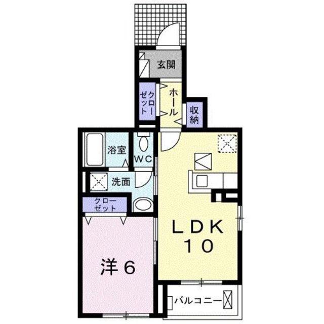 ルミナーレ西浜(1LDK/1階)の間取り写真