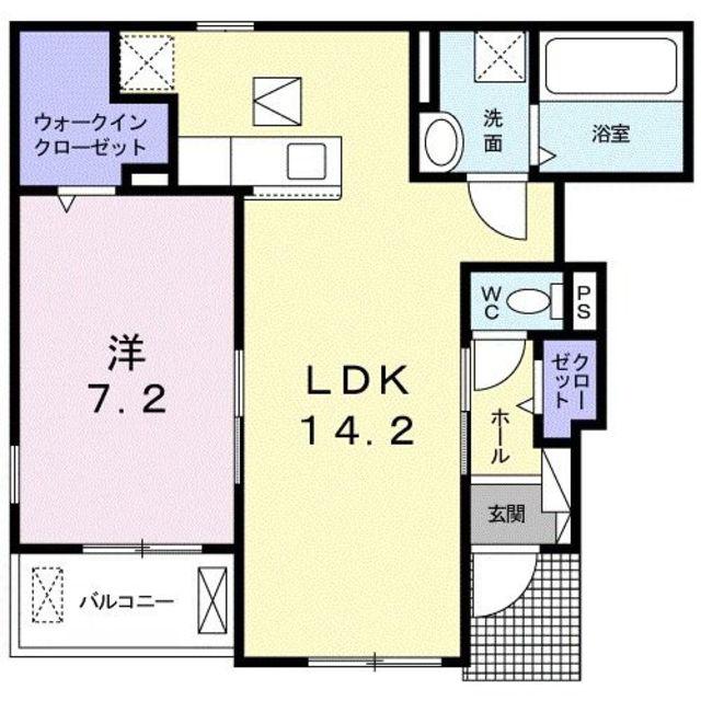 エテルノ セロ(1LDK/1階)の間取り写真