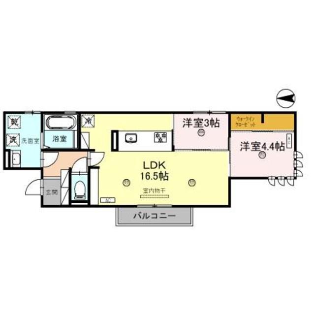 神前ウエストワンズ(2LDK/2階)の間取り写真