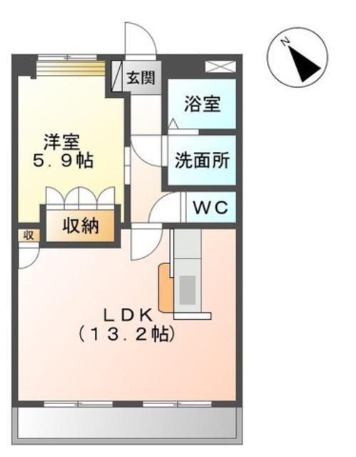 コンフォース21(1LDK/1階)の間取り写真