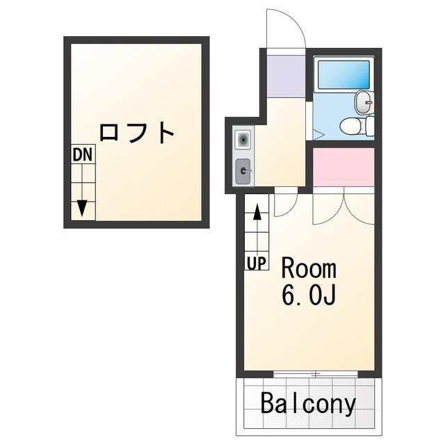 レオパレス中松江第3(1K/2階)の間取り写真