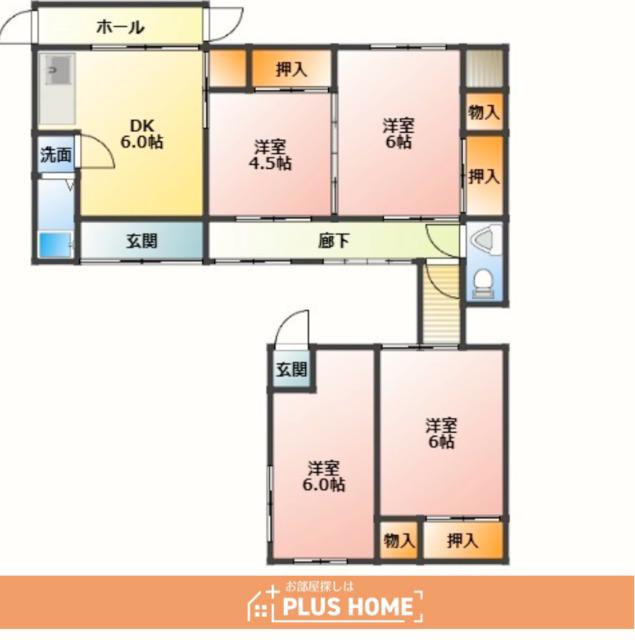 南海電鉄加太支線 八幡前駅(和歌山) 徒歩3分 1階建 築70年(4DK)の間取り写真
