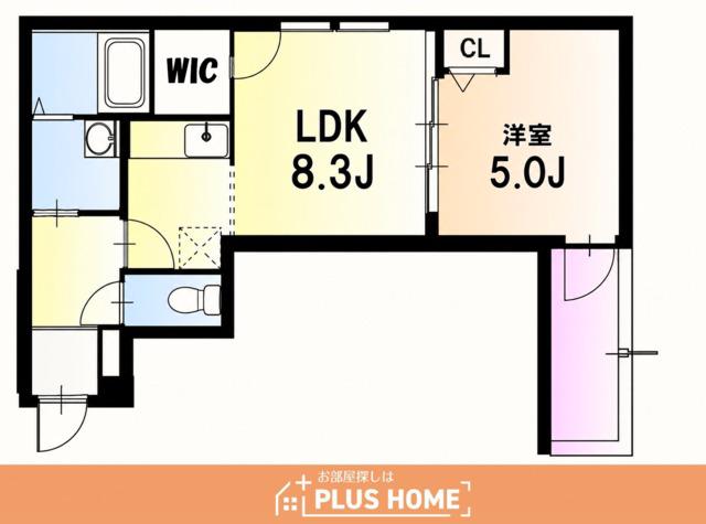 フジパレス和歌山駅南Ⅰ番館(1LDK/3階)の間取り写真