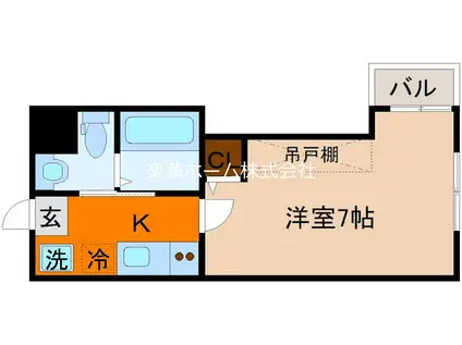 フラッティ千本鞍馬口(1K/3階)の間取り写真