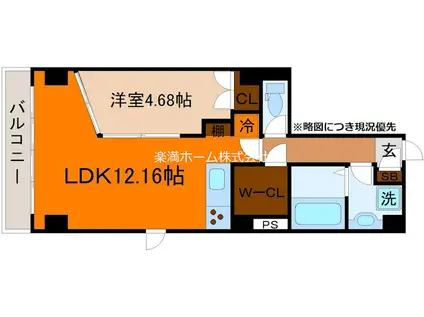 KITOIYASU(1LDK/4階)の間取り写真