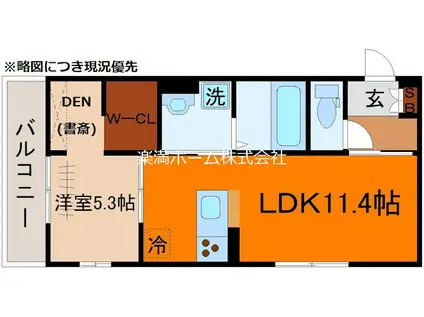 JFORT京都山科II(1LDK/2階)の間取り写真