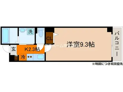 メゾンアーサー(1K/3階)の間取り写真