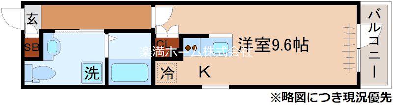 THE CITY RESIDENCE 京都西大路(ワンルーム/3階)の間取り写真