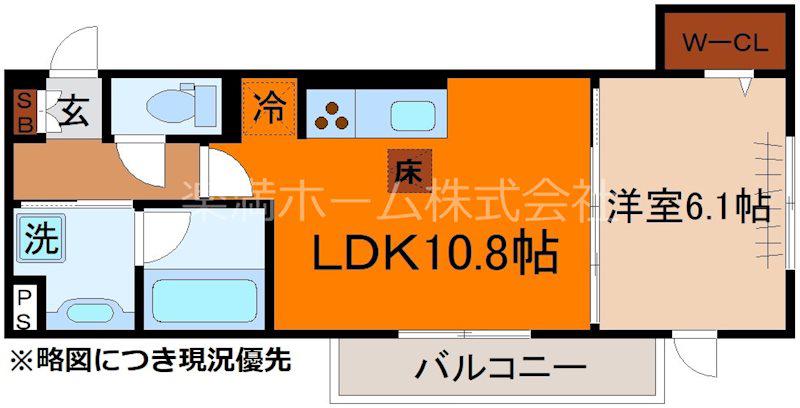 ASUKAIV(1LDK/1階)の間取り写真