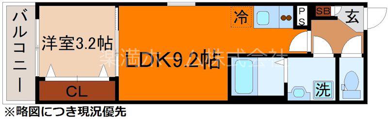 ジーメゾン京都梅津(1LDK/1階)の間取り写真