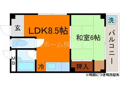 ラ・クラシカル(1LDK/3階)の間取り写真