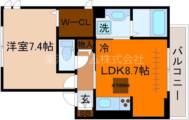 シャンポール雅(1LDK/1階)の間取り写真
