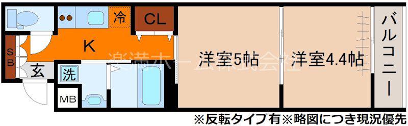 MJC京都梅小路(2K/5階)の間取り写真